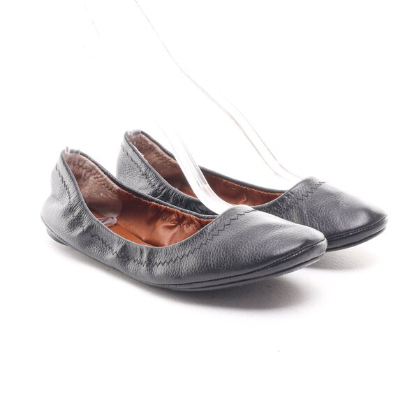 Lucky Brand Women's Leather Ballet Flats โข 7.5 โข Black - Picture 4 of 16
